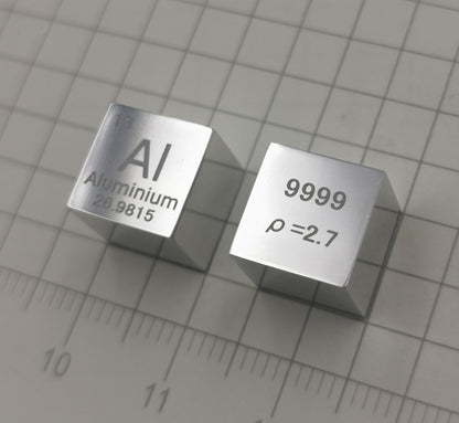 Aluminum - Highly Polished Density Cube 10x10x10mm