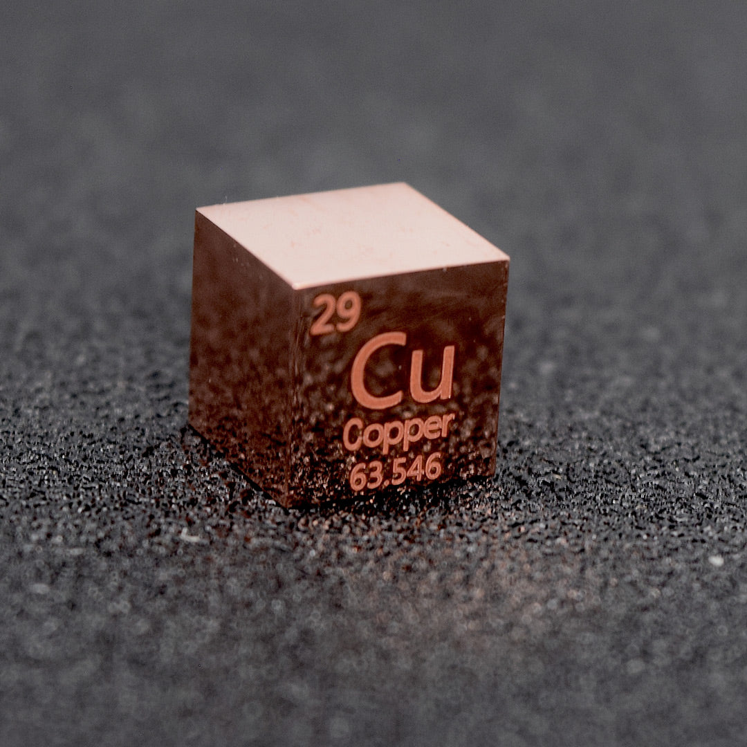 Copper - Highly Polished Density Cube 10x10x10mm