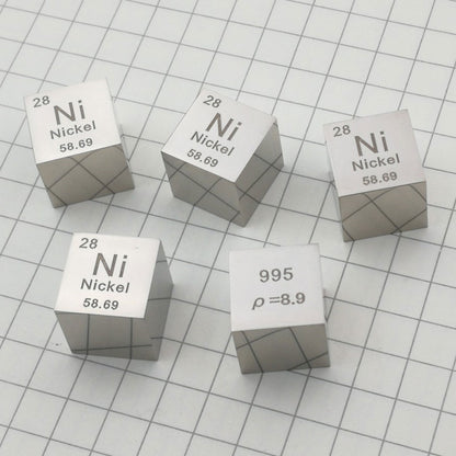 Nickel - Highly Polished Density Cube 10x10x10mm