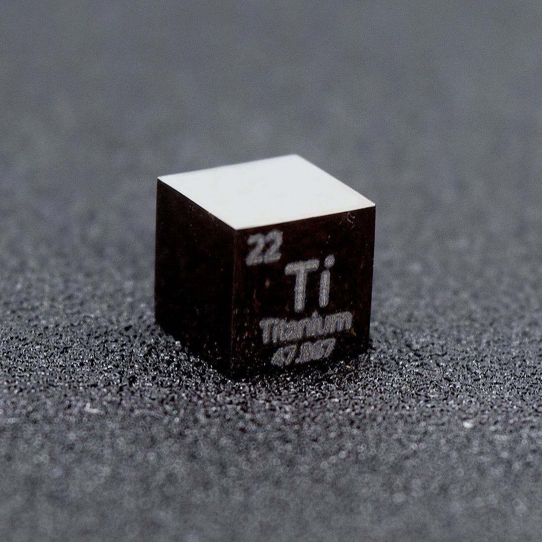 Titanium - Highly Polished Density Cube 10x10x10mm