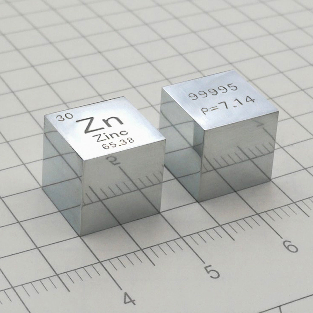 Zinc - Highly Polished Density Cube 10x10x10mm