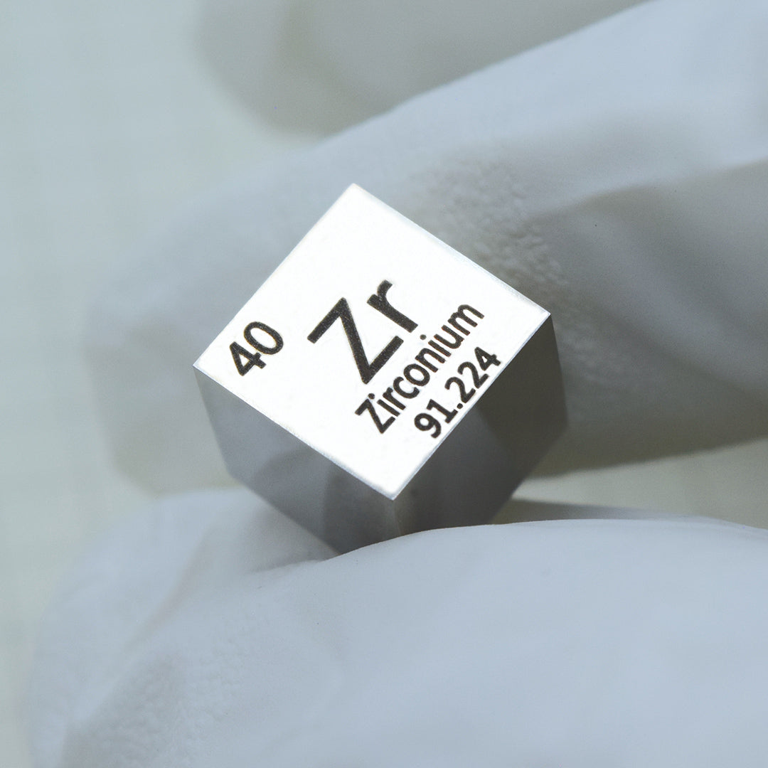 Zirconium - Highly Polished Density Cube 10x10x10mm