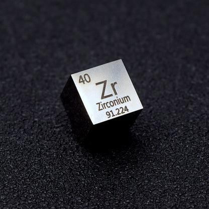 Zirconium - Highly Polished Density Cube 10x10x10mm