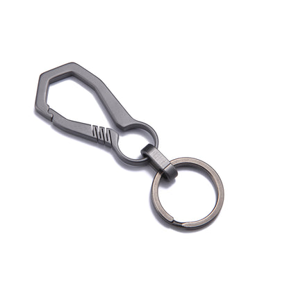 Solid Titanium Carabiner + Keyring Set