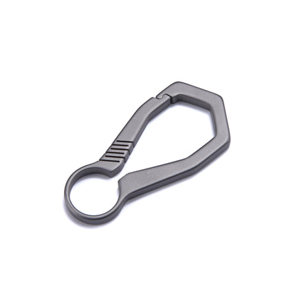 Solid Titanium Carabiner + Keyring Set