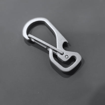 Solid Titanium Carabiner + Bottle Opener