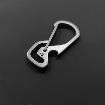 Solid Titanium Carabiner + Bottle Opener